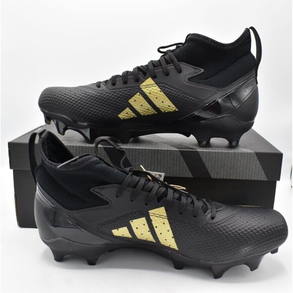 Adidas Mens Size 10 Adizero Impact Core Black Football Cleats Shoes main image 4